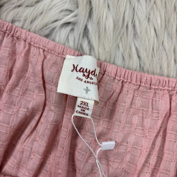 NWT Hayden Textured  Puff Sleeve Midi Dress - Picture 9 of 11